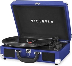 Victrola Vintage 3-Speed Bluetooth Portable Suitcase Record Player With, Cob). - £48.40 GBP