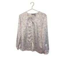 Chicos Cherry Blossom Floral Blouse 2 L Romantic Feminine Work Career Co... - $24.99