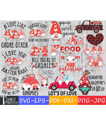 Valentine Day Gnomes Svg, Love Svg, Valentine Svg, Valentine Gnome Svg, ... - $2.99