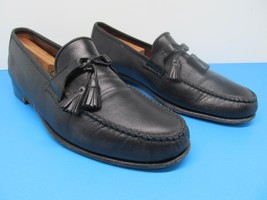 Allen Edmonds Urbino Mens Black Leather Tassel Loafers Size US 10 D Italy - £46.39 GBP