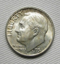 1951-D Roosevelt Dime UNC FB Coin Nice Original Bloom AD828 - £23.54 GBP