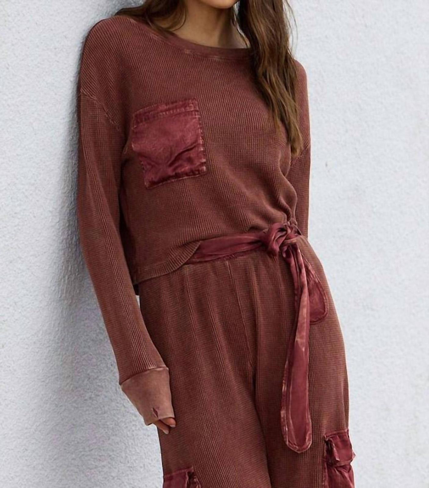Lamade Damon Pocket Tee Cognac - $69.00