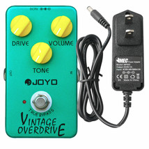 JOYO JF-01 Vintage Overdrive + 9V power 1000ma Guitar Effect Pedal True ... - £36.10 GBP