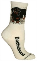Adult Socks Dachshund Black Dog Breed Natural Size Medium Made In Usa - £7.98 GBP
