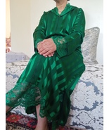 Moroccan 2 piece djellaba luxury, Hooded kaftan silk, Islamic jelabia  - £173.78 GBP