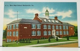 Virginia New High School Martinsville Va. Postcard I19 - £4.58 GBP