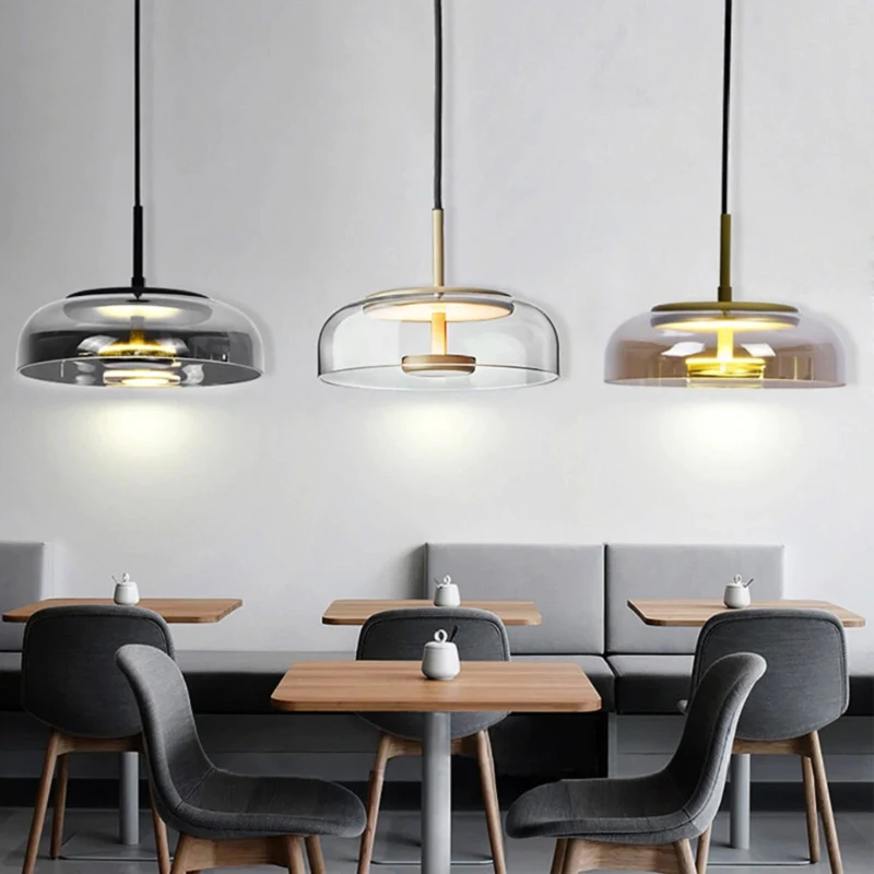 Modern LED Pendant Lights Nordic Glass Hanglamp For Dining Room Bedroom ... - $62.61+
