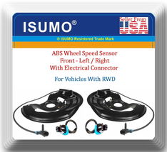 2x ABS Wheel Speed Sensor W/Connector Front L/R Fits: Astro Safari 1990-2002 RWD - £66.70 GBP