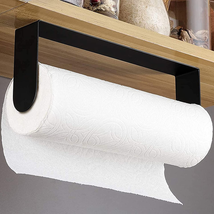 Black Paper Towel Holder Wall Mount - under Cabinet Self Adhesive Paper ... - $19.10