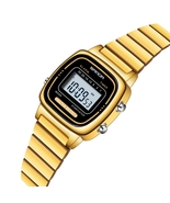 SANDA 6053 Ladies Square Electronic LED Watch, Seconds, Alarm Clock, Wat... - £27.52 GBP