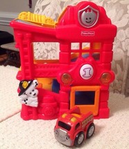 Fisher Price Lil&#39; Zoomers Racin Ramps Firehouse - X5266, Sound Effects &amp;... - $14.85