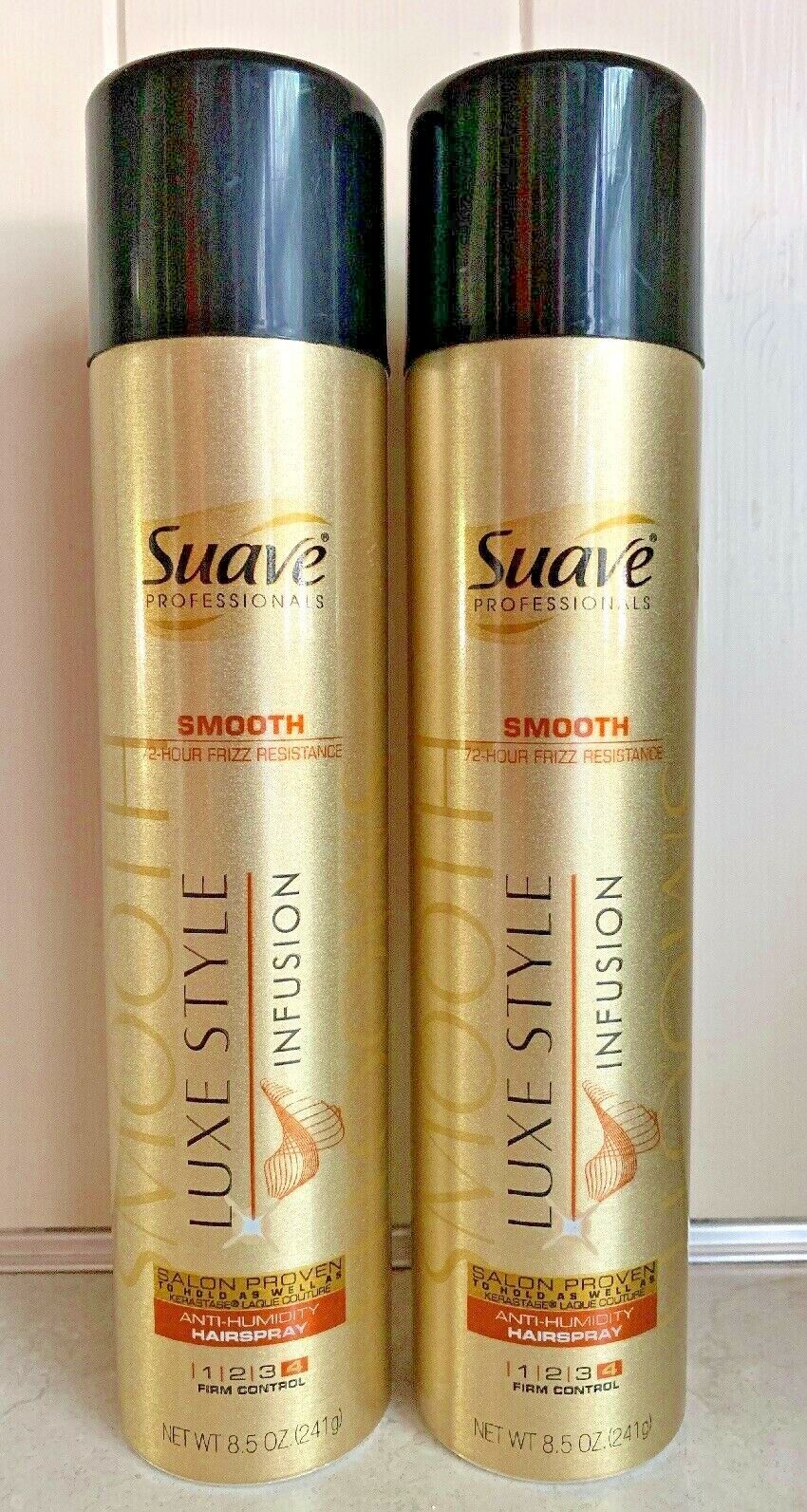 2 Suave 8.5 Oz Smooth Luxe Style Infusion 4 Firm Control Anti Humidity Hairspray - $29.95