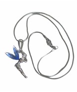 Disney Tinkerbell Fairy Necklace made with Swarovski Crystal Rhodium Plated - $274.99 MXN