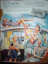 Family On Boat See Worth Fabrics Pacific Fabric Advertising Print Ad Art... - €4,40 EUR
