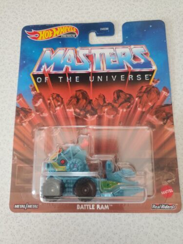 HOTWHEELS PREMIUM MASTERS OF THE UNIVERSE BATTLE RAM VEHICLE WITH REAL R... - $9.89