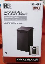 Reliabilt Wall Mount Mailbox Black Galvanized Steel Rust Resistant - New - $22.79