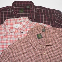 Lot Of 3 Men&#39;s Xl Flannel Shirts ~ Vg / Used ~ Extra Large ~ Timberland &amp; Gap - £27.30 GBP