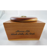 Vintage Black Hills South Dakota Marine Life 3&quot; X 2&quot; Cedar Souvenir trin... - $8.53 CAD