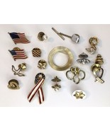 Huge Lot of Vintage Lapel Tie Tack Pins Gold Tone, Patriotic, Mother, Fa... - £13.44 GBP