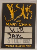 JESUS AND MARY CHAIN - VINTAGE ORIGINAL CLOTH CONCERT TOUR BACKSTAGE PAS... - $15.00