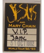 JESUS AND MARY CHAIN - VINTAGE ORIGINAL CLOTH CONCERT TOUR BACKSTAGE PAS... - $15.00