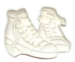 6x Sneakers With Lace Fondant Cutter Cupcake Topper 1.75 IN USA FD3207 - $7.99