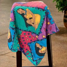 Disney Pocahontas Twin Comforter VTG 90s Reversible Cartoon Kids Blanket - £63.22 GBP