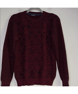 Red Crewneck Sweater with Argyle Pattern - $251.31 MXN