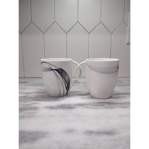 Mikasa Kya Smoke Coffee Mugs, 10 Oz, Set Of 2, Kitchen Cups, Modern Coff... - $17.82