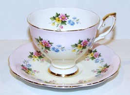 Royal Standard England Fine Bone China Pink Floral &amp; Gold Tea Cup &amp; Saucer - £27.15 GBP