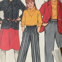 Butterick 6914 Sewing Pattern 1980s Size 10 Vintage Child Girl Jacket Skirt Top - $9.87