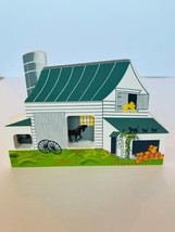 Shelia House Cottage Shelf Sitter Signed Figurine Amish Barn Horse House pumpkin - £23.35 GBP