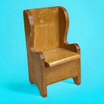 BRINN&#39;S School Storage Chair Wood Vintage Dollhouse Miniature Furniture - £6.92 GBP