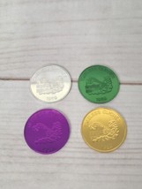 Lot of 4 - 1989 Timeless Cliches Mystics of Time Aluminum Mardi Gras Doubloons - £11.79 GBP
