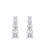 4.10 Carat Lab Grown Diamond 4 Stone Dangle Earring 14K White Gold VVS-V... - £1,887.12 GBP