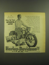 1952 Harley-Davidson 125 Motorcycle Ad - Step up your sports life - $18.49