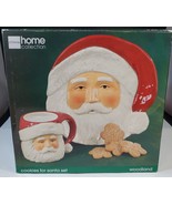 New JC Pennys Home Collection, Cookies for Santa Set. 3D Plate and Mug - £23.52 GBP