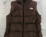 The North Face Down Vest Womens Medium Brown Zip Front Puffer 700 Fill - £31.15 GBP