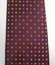 XMI Classic Polka Dot Silk Tie Necktie Burgundy Green Gold NWT - £35.03 GBP