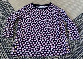 Women’s Crown &amp; Ivy Petite Medium Polka Dot Shirt Gold Button - $14.84