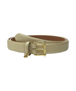 RALPH LAUREN Gold Stingray Embossed Leather Logo Charm Belt S - $39.99