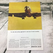 Vintage 1966 Advertising Art print Boeing Jets Airplanes - $9.89