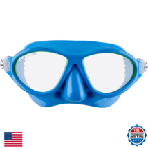 Cressi Moon Azure Lime Junior Mask for Swimming &amp; Snorkeling 7-15 Years - $38.14