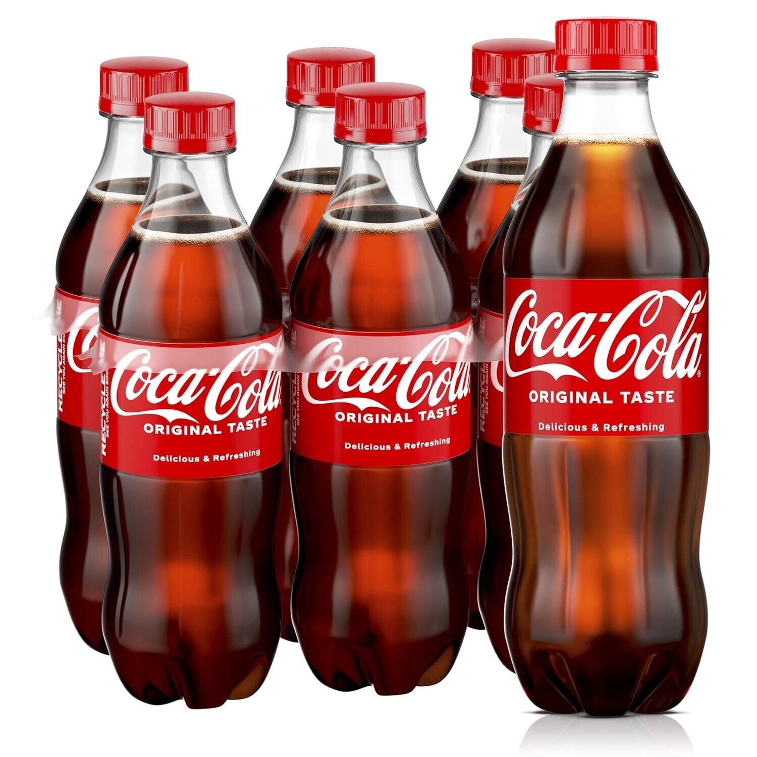 Coca-Cola Soda Soft Drink, 16.9 fl oz, 6 Pack; Fresh New, Fast Free Shipping - $9.49