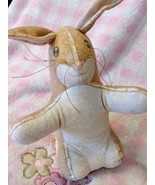 Vintage 80&#39;s Made in USA Rabbit toy Stuffed bean Animal by The Toy Works - £27.88 GBP