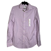 Goodfellow &amp; Co. Dress Shirt Size Small Standard Fit Violet White Check ... - £13.93 GBP