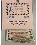 Scale Detail Accessories / Glass Pack Mufflers With Tips - 4 PC. - $12.25 CAD