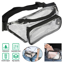 Clear Waist Pouch Bag Transparent Zipper Fanny Pack Adjustable Strap Tra... - £12.45 GBP