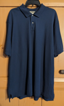 LL Bean Polo Shirt Mens XL Tall Blue Short Sleeve 100% Cotton Wrinkle Re... - £15.12 GBP