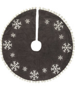 24&quot; Christmas Tree Skirt | Snowflakes - £19.62 GBP